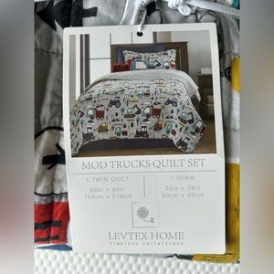 Levtex Mod Trucks Twin Quilt Set